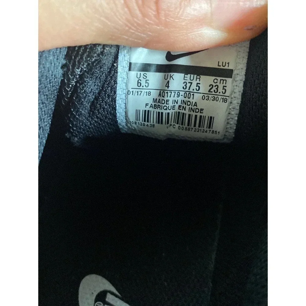 Nike Ebernon Womens Low Top Size 6.5 Athletic Black White Casual Sneakers - Picture 11 of 11